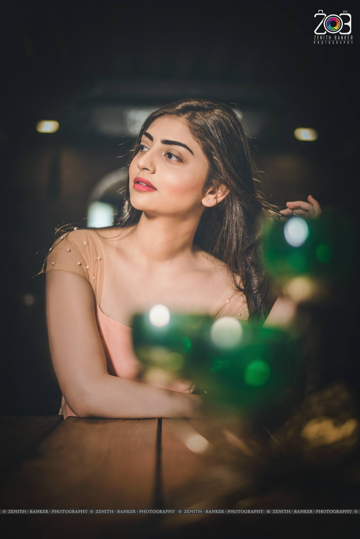 Clean theatrical headshot of Nazia Davidson for actor and portfolio services.