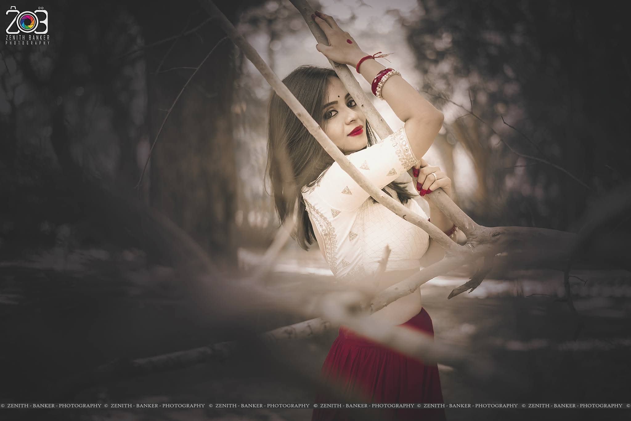 Behind the scenes shot of Zenith Banker photographing RJ Radhika.